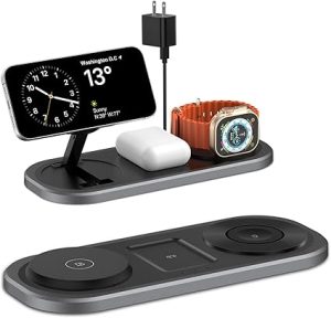 3 in 1 Wireless Charger for iPhone, Foldable Charging Station for Magsafe for iPhone